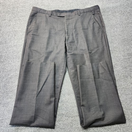 Traje de 2 piezas HUGO BOSS para hombre 40L largo 36x32 Super 100 lana gris a cuadros - Imagen 17 de 18