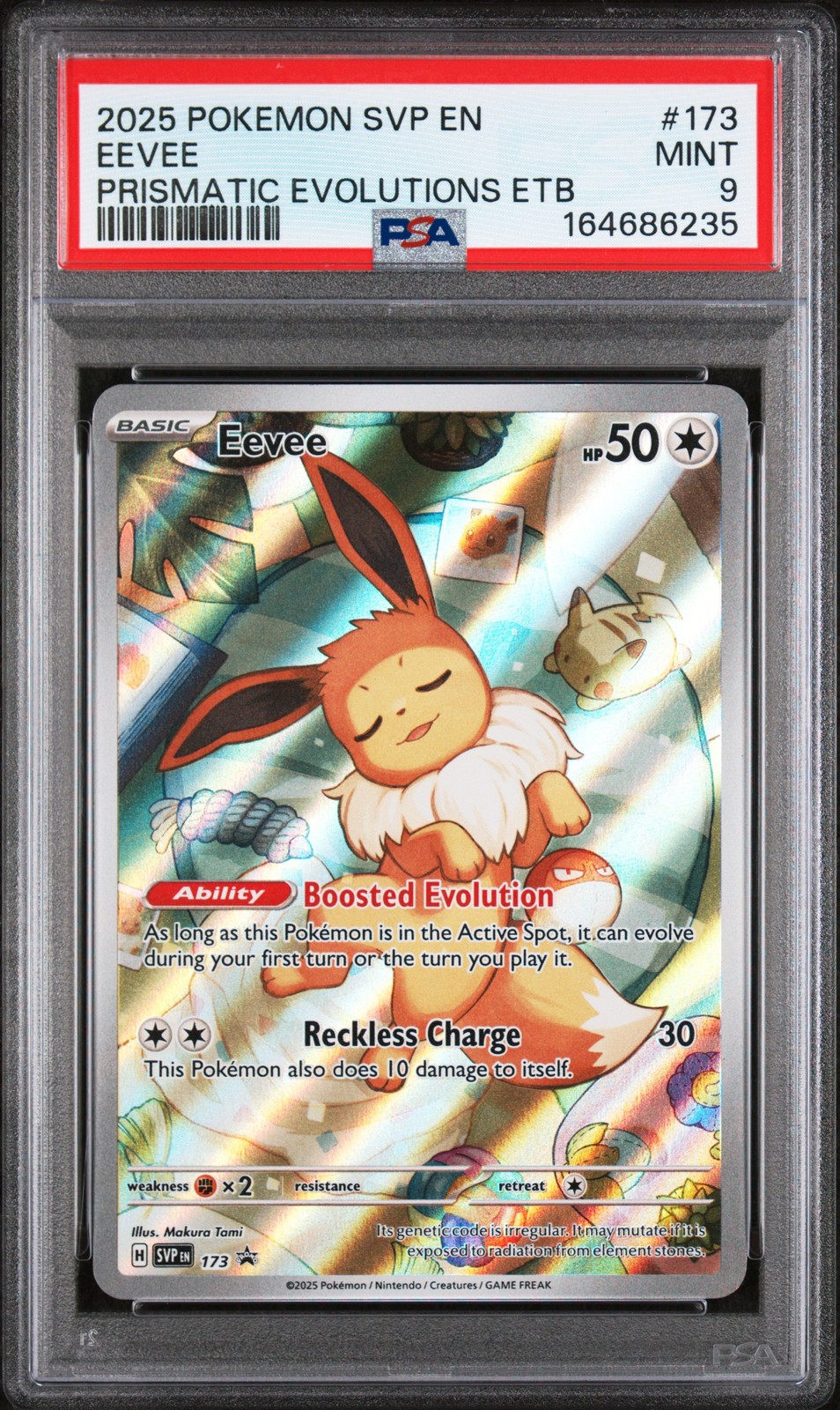 2025 POKEMON SVP EN-SV BLACK STAR PROMO #173 EEVEE PSA 9