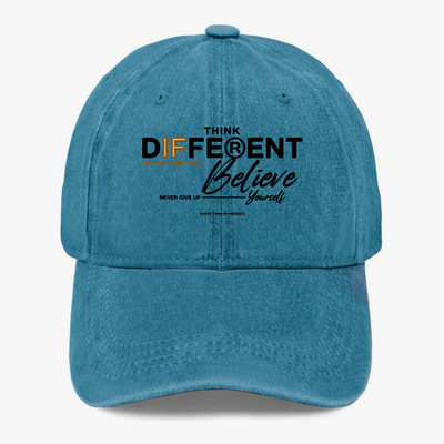 Inspirational Quote Hat Believe Yourself Think Different Dad Cap Gift Adjustable