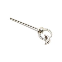 Mond Nasenstecker Mondring Halbmond 22 G (0,6 Mm) 925 Silber Gerade L Biegsam