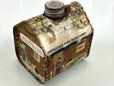 Absolutely Pure Maple Syrup 16.9 oz Cabin Tin 1984 New England - Unopened