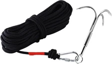 Grappling Hook with 3-Claw Stainless Steel,3 Claw Small Grapping Hook, silver 