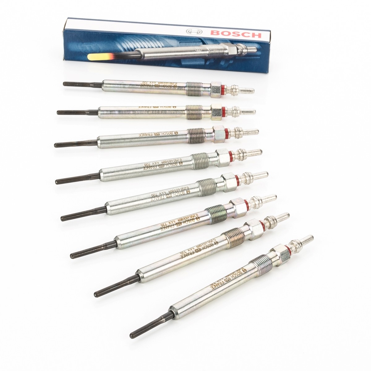 8x Glow Plugs Original BOSCH Duraterm 0250403009 for VW TOUAREG 7P 4.2 V8 TDI