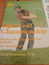 Open Golf Championship Programme + Order Of Play And Course Map July 1981