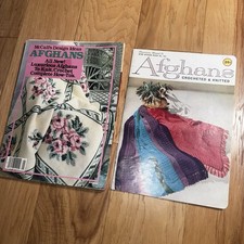 Vintage Afghan Crochet Knitting Pattern Hobbyist Books McCall  s Design Ideas Lot
