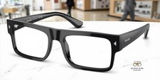 PRADA PR A01V 16K1O1 Black Demo Lens 55 mm Men's Eyeglasses