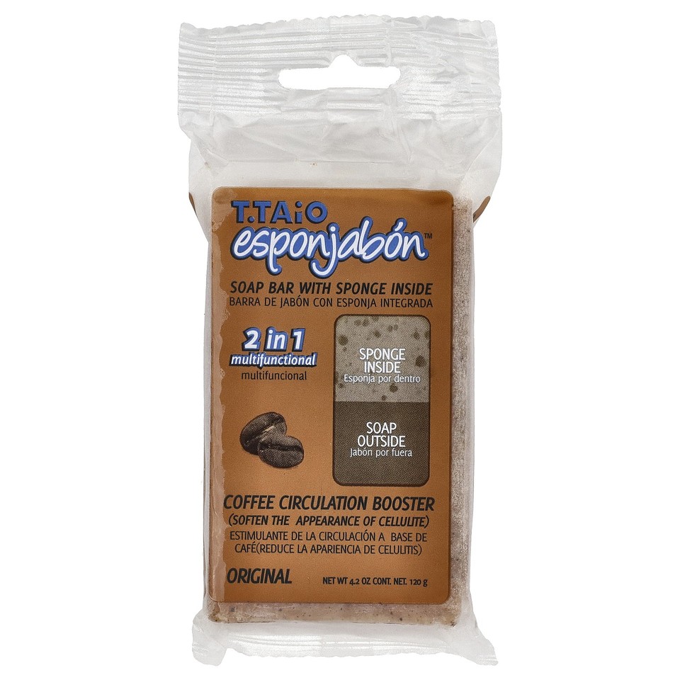 Soap Bar With Sponge Inside, Coffee Circulation Booster, Original, 4.2 oz (120