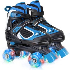Nattork Kids Roller Skates for Boys Girls Kids, 4 Sizes Adjustable Quad Skate...