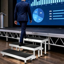 Portable 8" 16" 24" High Elevating Staircase Step Kit For Stage Platform Events