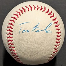 Toronto Blue Jays Tom Henke Signed Autographed Bobby Brown Era Baseball JSA MLB