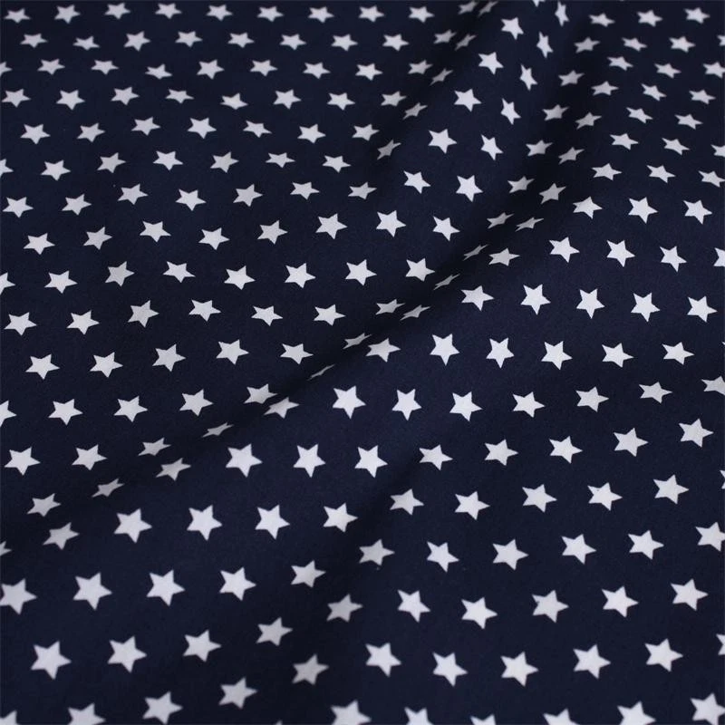Sterne Stoff Marine Blau Baumwolle Sternestoff Kinderstoff Dirndl Weihnachten - Bild 3 von 3