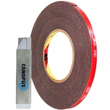 06376 Automotive Acrylic Plus Attachment Tape 0.25in x 20yd, Double Sided