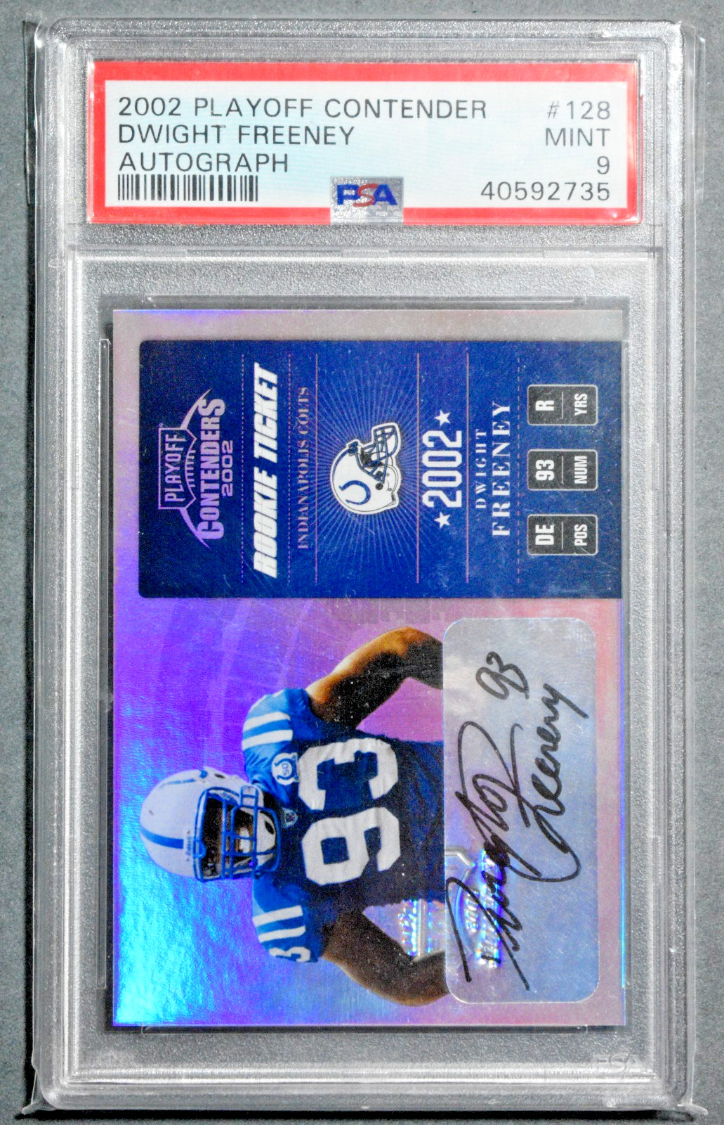 Dwight Freeney Playoff Contenders #128 Autograph