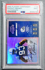 2002 Playoff Contender #128 DWIGHT FREENEY Rookie Auto /410 PSA 9 Colts HOF