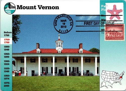 Dr Jim Stamps Maximum Card Mount Vernon 1.5C Patriotic Star 46C Combo Fdc