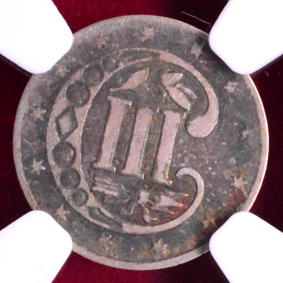 NGC VF-25! 1858 THREE CENT SILVER - Image 4 of 4