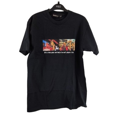 murers x acquisitions Herren T-Shirt Schwarz Rundhals Kurzarm Bedruckt Gr. M