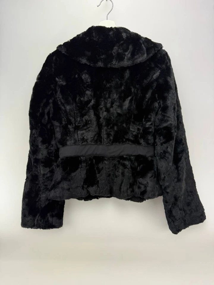 Chaqueta de piel sintética negra Beth Bowley para mujer talla 8 Foto 2 de 4