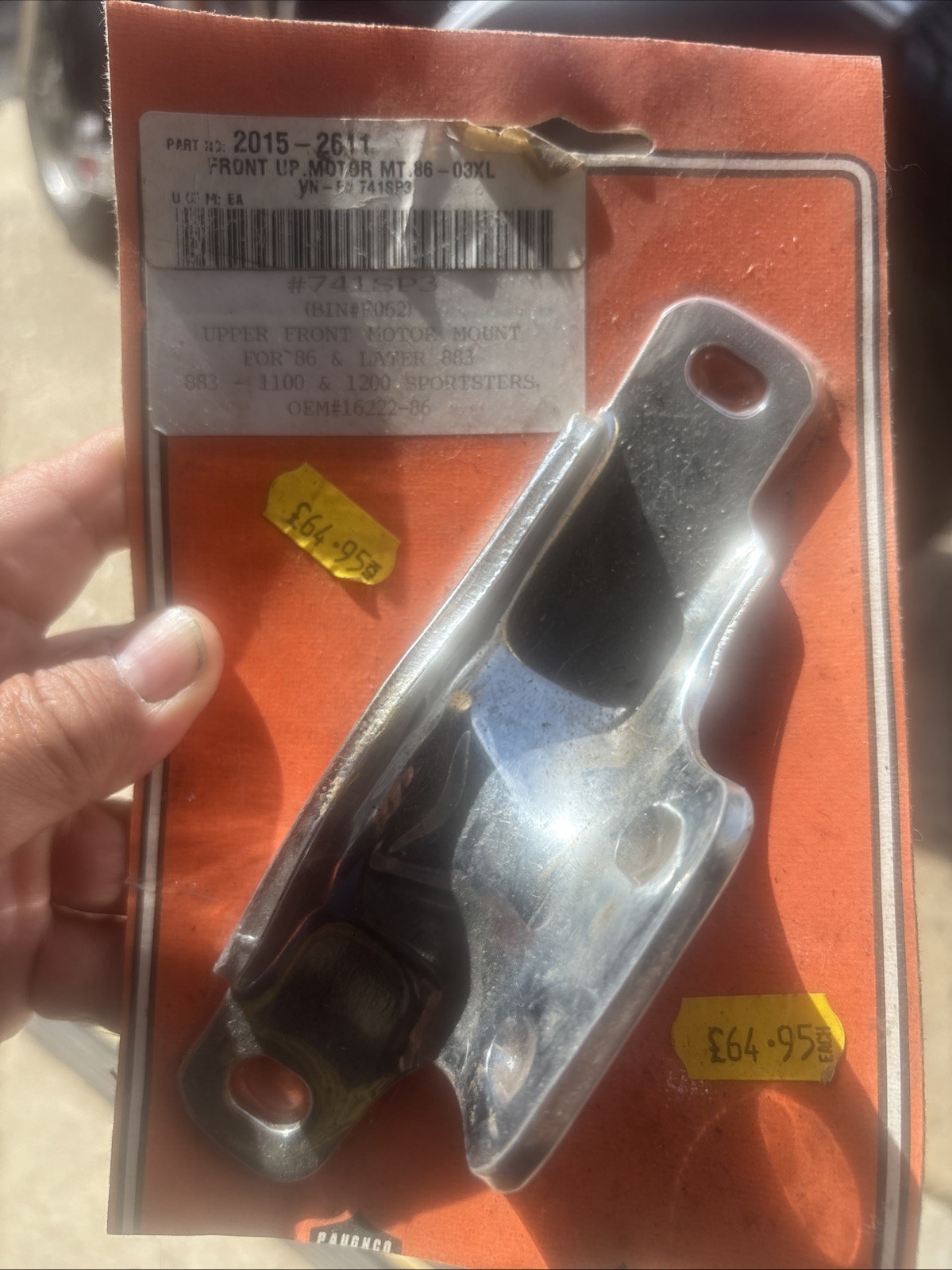 Harley Davidson Sportster Upper Engine Mount 86-03 883 1100 1200 Chrome