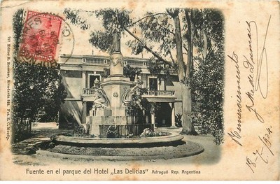 ARGENTINE  Fuente en el parque del Hotel LAS DELICIAS