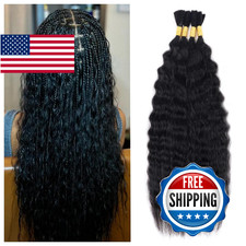 RLHAIR Wet Wavy Human Braiding Hair Bulk No Weft Super Wave 100g 16 Inch