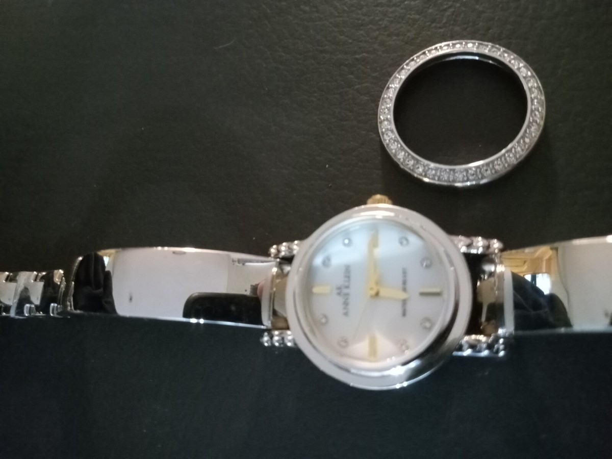 ANNE KLEIN Diamond Watch Mother of Pearl Dial removable 