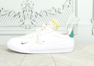 Nike Kid's Drop Type Evergreen Aura White Leather Premium Casual Shoe Size 5 Y