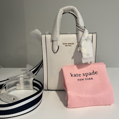 New Kate Spade Mini Manhattan Crossbody Bag Handbag Tote White