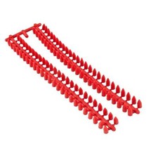 Strip of Binding Hole Plugs - Red - 100 pieces