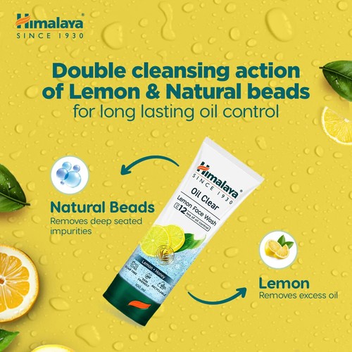 Himalaya Oil Clear Lemon Face Wash 100ml | Oily Skin Cleanser | Free Shipping - Picture 7 of 9