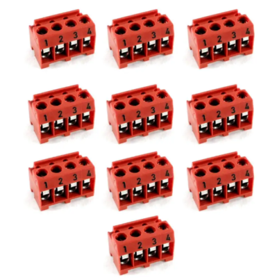 10 PCS 4-Pin Red Terminal Bar Connector Replacement 6609 for Jandy