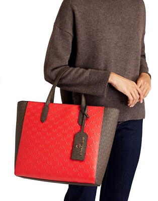 Michael Kors Tasche Handtasche Sinclair Large Ew Grab Tote Bag Sangria Neu