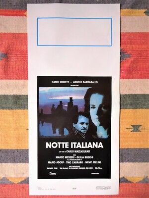 Locandina NOTTE ITALIANA 1987 Carlo Mazzacurati NANNI MORETTI Messeri DELTA PO