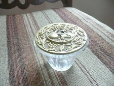 Floral, Vine, Fruit Potpourri Lid and Glass Bowl Container