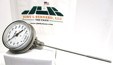 PALMER INSTRUMENTS THERMOMETER , 1/2" MNPT , 8" PROBE , 0-240* F , SURPLUS