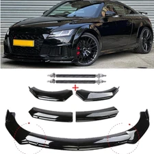 For Audi TTS Quattro Coupe Front Bumper Lip Strut Rods Spoiler Splitter Body Kit