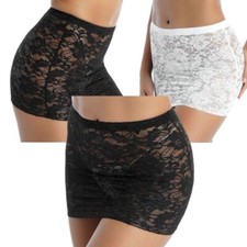 Women Skirt Babydoll Miniskirt Sheer Lingerie Nightwear Sleepwear Underskirt