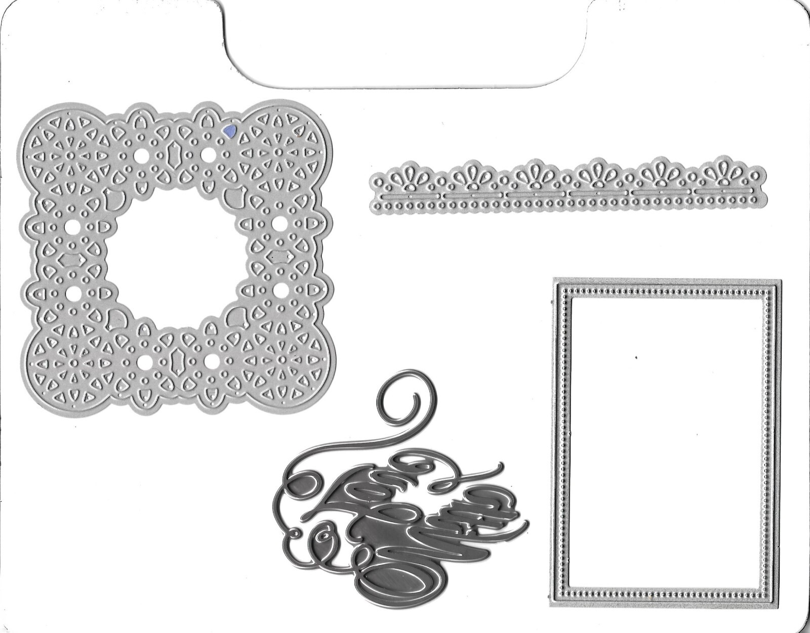 Bundle of 50 assorted Dies, on 6 Sheets in Artbin Case Ref