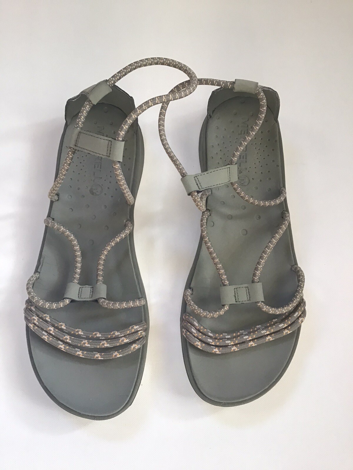 Sandali slip on da donna Merrell Sunstone Bungee Vertiver lettura oliva