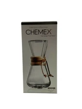 Chemex 3-Cup Classic Series Glass Coffeemaker (CM-1C) Filter Drip coffee maker