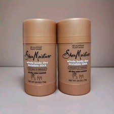 2 of SHEAMOISTURE Coconut  Hibiscus Whole Body Deodorant Invisible Stick 2.6oz