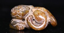 Han Dynasty Old Jade PiXiu Phylactery Guardian Beast Brave Troops Amulet Pendant