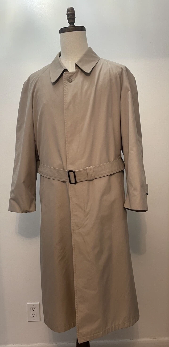 Trench vintage Christian Dior Paris avec doublure en laine homme taille 40R ceinturé