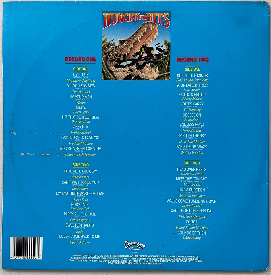 Dire Straits/Tears for Fears/Wham/Hooters Hungry for Hits 1985 2LP CONCEPT EXCELENTE Foto 3 de 4