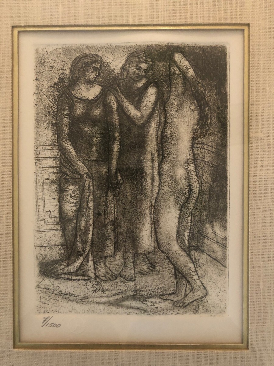 ピカソ、ETUDE POUR LES TROIS GRACES Pablo Picasso The Three Graces Original Etching Collectors