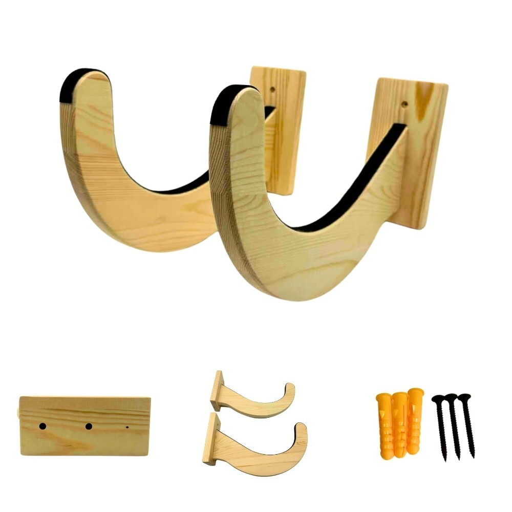 Surf Wood Surfboard Wall Rack - Bamboo or Dark Wood