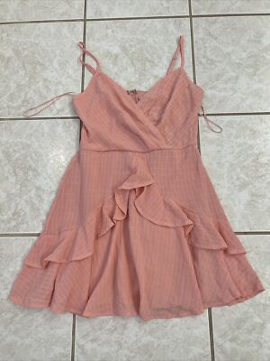 Francesca's Blue Rain Coral Textured Dress Sz Small Boutique NWT $56 Fast Ship