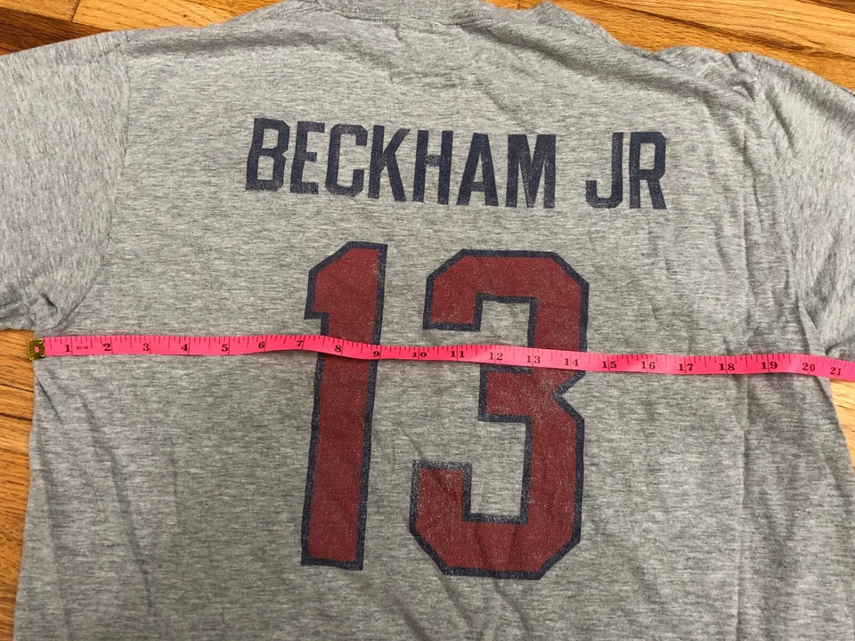 Camisa Fanatics Pro Line Hombres L Gris New York Giants Odell Beckham Jr. #13 Gráfico Foto 3 de 4