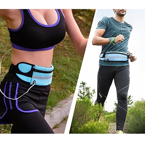 Waterproof Sport Waist Belt: Fanny Pack, Zip Bag for Running, Hiking