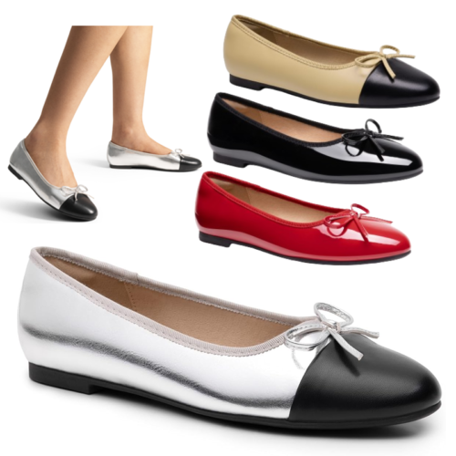Women Ballerina Ballet Flat Round Toe Slip On Comfortable Walking Flat Shoes